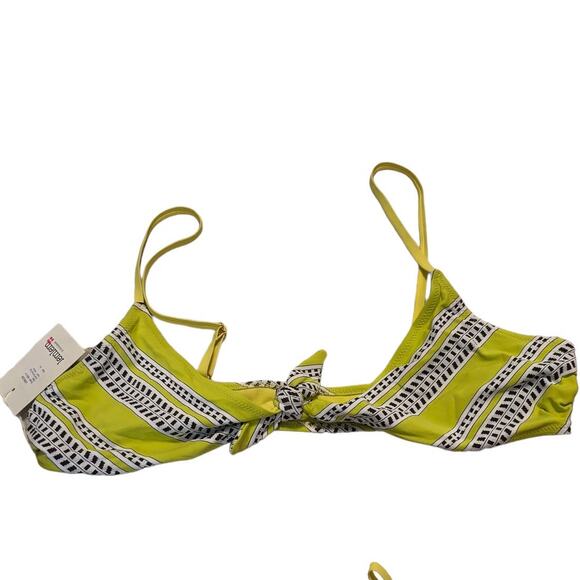 NWT Lemlem Amira Bikini Women's Size XL 2 Pcs Yellow Tie Front String Bottom - Picture 3 of 13